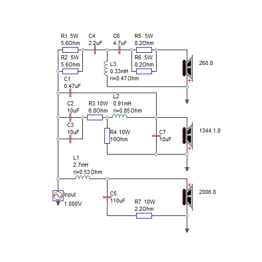 Схема фильтр акустики 851